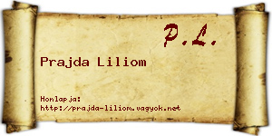 Prajda Liliom névjegykártya